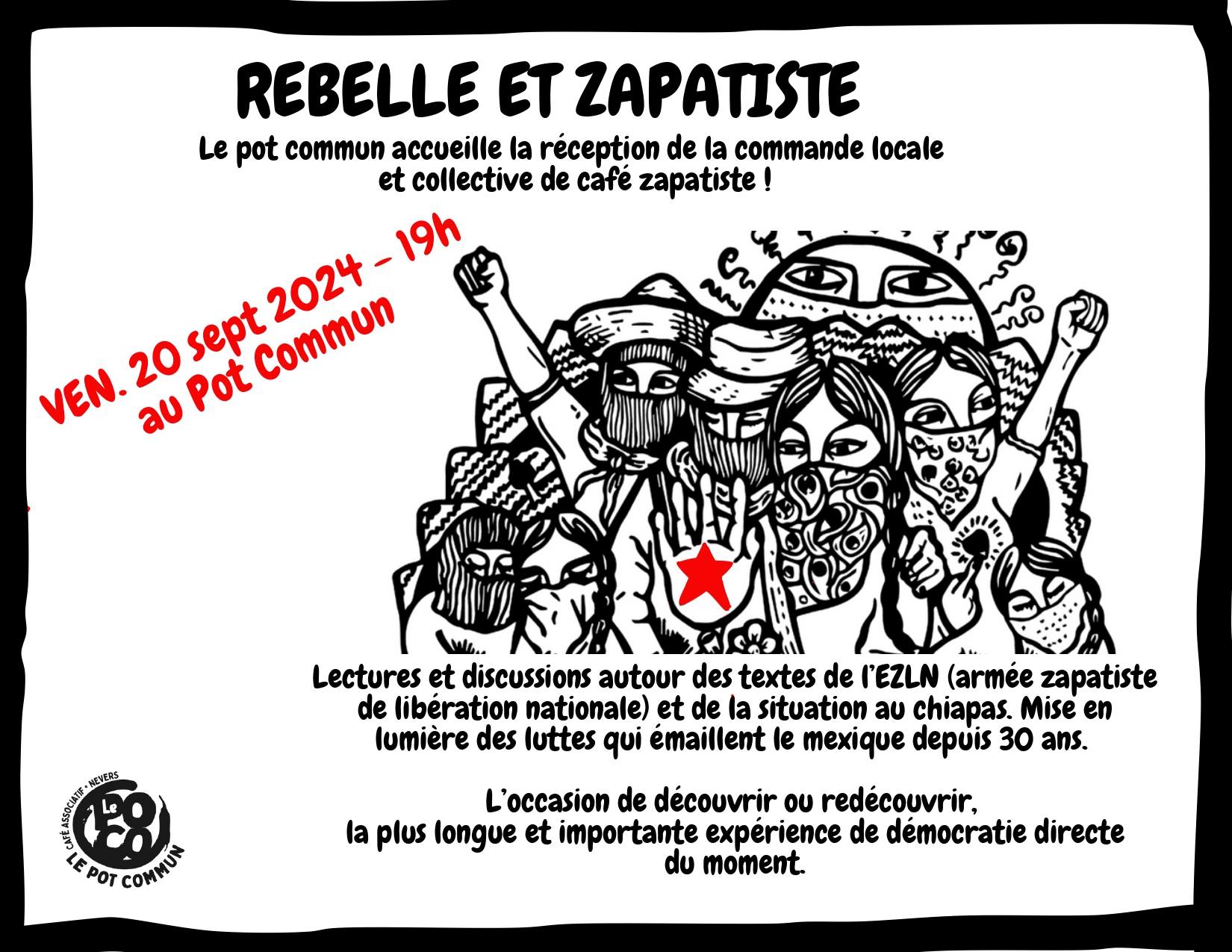 Affiche Café Zapatiste